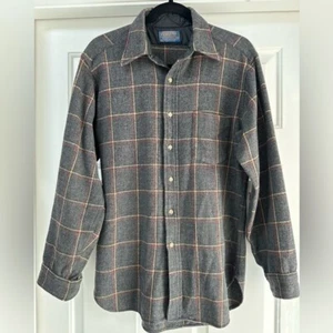 CAMISA VINTAGE PENDLETON 100% LANA VIRGEN LODGE ABOTONADA TALLA MEDIANA A CUADROS - Imagen 1 de 9