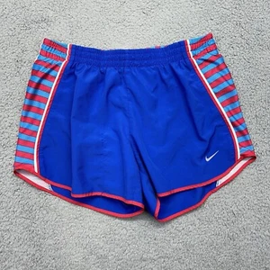 Nike Women's Size Small 446190-419 Dri-Fit Lined Running Sport Shorts Blue / Red - Picture 1 of 7