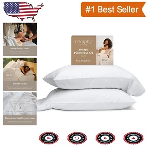 Durable Queen Pillowcase Set of 2 - Eco-Friendly and Soft for Relaxing Sleep - Picture 1 of 8
