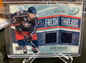 2008-09 Upper Deck Ice Fresh Threads Parallel Jakub Voracek /100 ROOKIE JERSEY