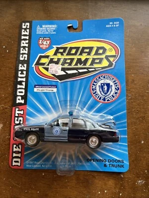 1997 Road Champs Police Series Massachusetts State Police Car escala 1/43 NOVO - Imagem 1 de 2