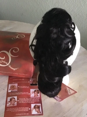 Peluca sintética con clip Toni Pony marrón oscuro QUICK Change Hairways nueva con etiquetas Foto 1 de 4