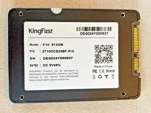 KingFast 512GB 2.5" SSD Windows 11 Pro Preinstall FREE SHIPPING - Afbeelding 1 van 3