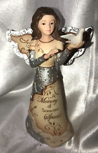 Elements Angel In Memory of Someone Special 2010 Figurine Holding Dove 4.5"
