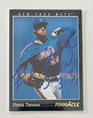 1993 Pinnacle Frank Tanana #542 Auto Autograph Signed New York Mets Card - Image 1 of 2