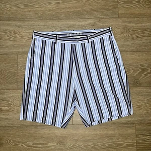 Polo Golf Ralph Lauren Mens Size 36 Blue Striped Shorts Nylon Stretch Wicking - Picture 1 of 6