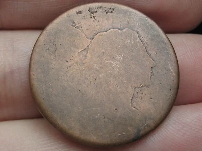 1795 or 1796 Flowing Hair Liberty Cap Large Cent- Thin Planchet, Lowball - Image 1 of 4