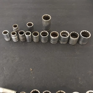 Lot Of 13 Indestro Bonney SAE sockets 1/2” drive 19/32-1" USA - Bild 1 von 4