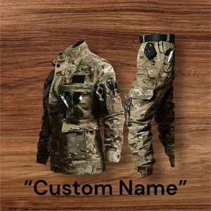 Personalisierte Camouflage Militär Trainingsanzüge: Jacke und Hose Set "mit Namen" - Bild 1 von 5