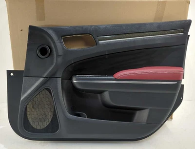 New OEM Mopar RH Front Door Trim Panel 2011-2014 Chrysler 300 SRT Red Black  - Image 1 of 4