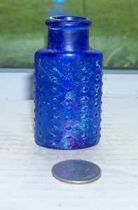 BLUE  POISON BOTTLE WITH XXXX PATTERN, BASE, SHARP & DOHNE, BALTIMORE,MD - Picture 1 of 1