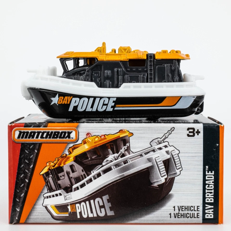 2016 Matchbox Power Grabs #67 Bay Brigade™ BLACK | ORANGE | BAY POLICE | FSB - Image 1 of 1