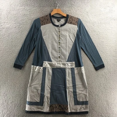 J.Peterman A-Line Dress Womens S Multicolor Lace Long Sleeve Crew Neck Pullover - Изображение 1 из 4