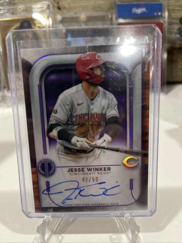 2022 Topps Tribute Tribute Auto Purple /50 Jesse Winker #TA-JW Auto - Image 1 of 1