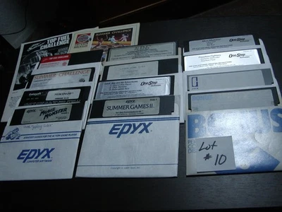 Commodore (12) 5.25" Disks LOT #10, Aliens, Summer Challenge, Games II Mercenary - Image 1 of 4