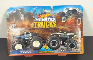 Hot Wheels Monster Trucks Police vs Hooligan Demolition Doubles New Trucks - Bild 1 von 9