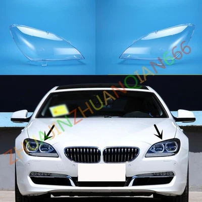 For BMW 6-Series M6 2012-2015 Both Side Headlight Clear Lens Shell + Sealant - Image 1 of 4