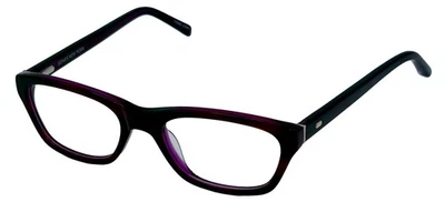 Marco rectangular de plástico Jones New York Petite para gafas, marrón púrpura J221. 48mm Foto 1 de 4