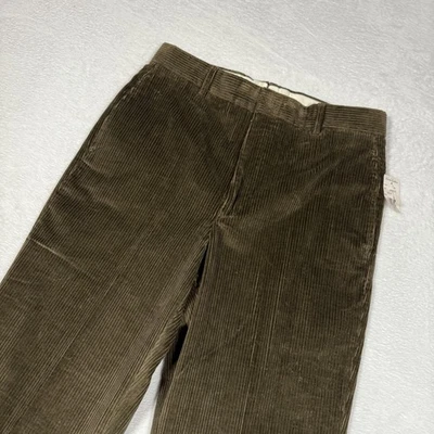 Brooks Brothers Pants Mens 32 Brown Corduroy Dress Trousers Unhemmed Made USA - Image 1 of 4