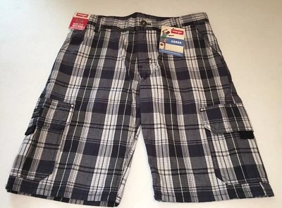 WRANGLER ГРУЗА ШОРТЫ МАЛЬЧИКА ХАСКИ РАЗМЕРЫ РЕГУЛИРУЕМЫЙ ТАЛИИ ТЕМНО-СИНИЙ/БЕЛЫЙ КЛЕТКУ НОВЫЙ С ЯРЛЫКАМИ - Изображение 1 из 4