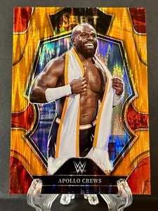 2023 Apollo Crews Panini Select WWE Premier Level Flash Orange Parallel - Picture 1 of 2