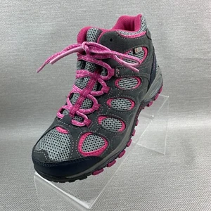 Merrell Dry Big Mädchen Wander Stiefeletten rosa/grau runde Spitze Schnürung Größe 6 - Bild 1 von 12