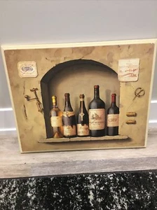 Art in Motion Fabrice de Villeneuve Wine Bottles Scene Art 17 X 20 1040 - Picture 1 of 8