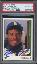 1989 Upper Deck #1 Ken Griffey Jr Autograph RC Rookie Gem Mint PSA DNA 10 Auto