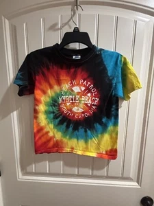 Unisex Youth Tie Dye Tee T-Shirt Sz Small 6/8 “Myrtle Beach “ Graphic Print - Picture 1 of 5