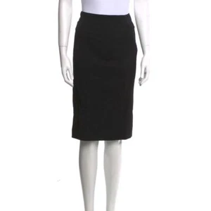 Gucci Vintage 1998 Pencil Skirt Sz 4 US 40IT Black Wool Knee Length Tom Ford Era - Picture 1 of 12