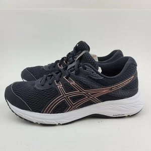Asics Womens Gel Contend 6 1012A570 Black Running Shoes Lace Up Size 7.5 - Picture 1 of 8