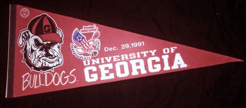 GEORGIA 1991 INDEPENDENCE BOWL PENNANT Cover