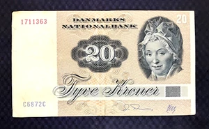 1972 DENMARK - 20 KRONER - VF+ - L5 - Picture 1 of 2