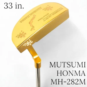 MUTSUMI HONMA MH-282M Gold IP Putter 33" Mallet Type Japan Golf Club MH282M F/S - Picture 1 of 9