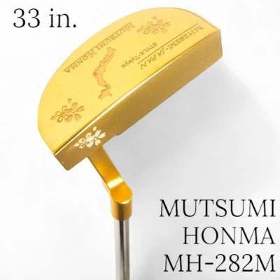 MUTSUMI HONMA MH-282M Gold IP Putter 33" Mallet Typ Japan Golfschläger MH282M... - Bild 1 von 4