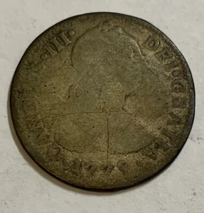 1779-Mo FF 2 Reales Mexico Silver VG Condition - Colonial Coinage - Picture 1 of 2