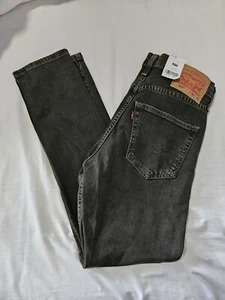 Levis 512 Jeans Mens 29x30 Gray Denim Slim Tapered Fit Stretch Western Adult NEW - Picture 1 of 7