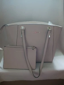 Karl Lagerfeld paris blush colored large tote with attached purse NWOT - Picture 1 of 7