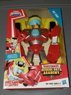 HASBRO TRANSFORMERS RESCUE BOTS PLAYSKOOL HEROES HOT SHOT Mega Mighties - Image 1 of 3
