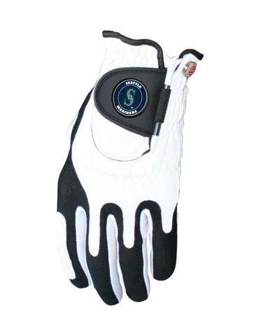 Zero Friction MLB Seattle Mariners White Golf Glove, Left Hand Cover