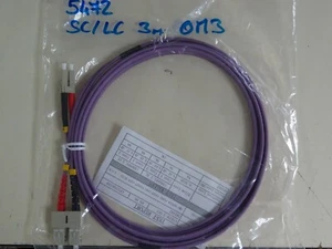 Cordon Câble Duplex Fibre Optique OM3 50/125 Violet LSZH SC/LC - 3 mètres - Photo 1/4
