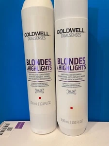 Goldwell Dualsenses Blondes & Highlights Anti Yellow Shampoo & Conditioner 10.1 - Picture 1 of 1