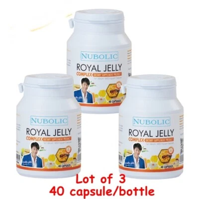 3 Box x 40 Caps NUBOLIC Royal Jelly 1650 mg Antioxidant Natural Healthy Vitamin - Image 1 of 4
