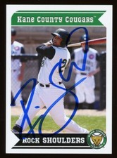 2013 Kane County Cougars ROCK SHOULDERS Signed Card autograph AUTO CUBS