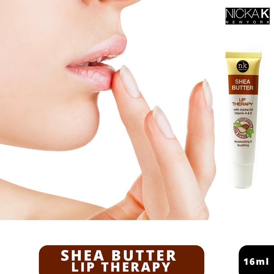 NICKA K SHEA BUTTER LIP THERAPY WITH jojoba oil and vitamins A & E