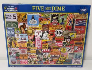 White Mountain Puzzle 1000 Pc Jigsaw Puzzle Five and Dime 24" x 30" New Sealed - Picture 1 of 5