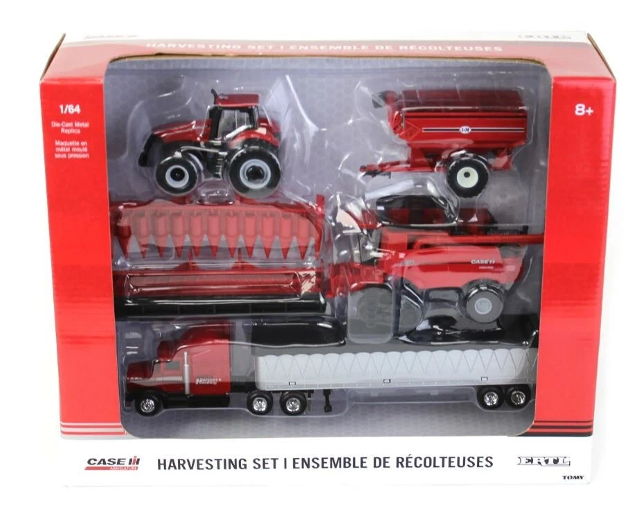 1/64 CASE IH AXIAL-FLOW 8250 COMBINE HARVESTING SET ERTL ZFN44384 44384