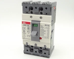 LS META MEC Leistungsschalter ABS 33b 30AF Circuit Breaker MCCB 5A 7,5kA 3-polig - Bild 1 von 8