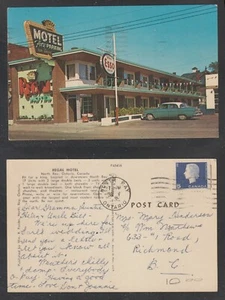North Bay Ontario Regal Motel Automobile Esso Sign Used Topographical Postcard - Picture 1 of 3