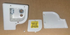 DA-LITE SIDE COVERS &JUNCTION FOR TUBULAR ELECTRIC SCREEN WHITE PLASTIC W/ FITTI - Picture 1 of 8